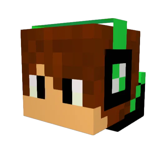 DetectiveGulo Minecraft avatar head, 3D render