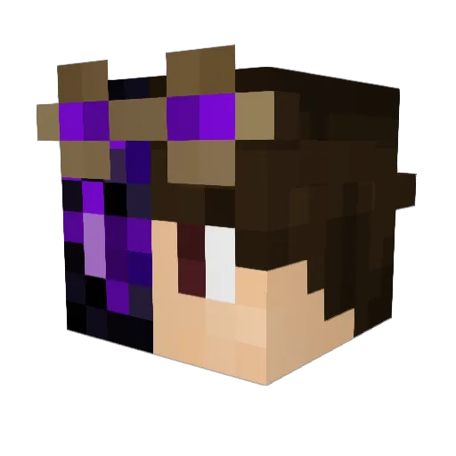 Detective_Ghost Minecraft avatar head, 3D render