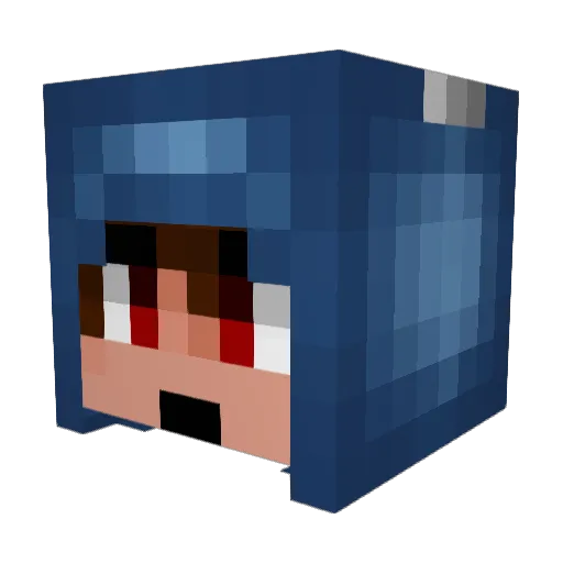 Determination Minecraft avatar head, 3D render