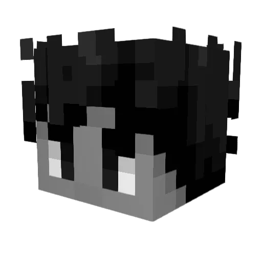 Determind Minecraft avatar head, 3D render