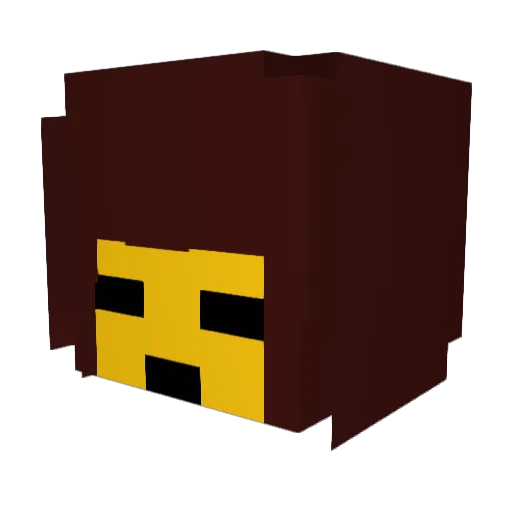 DeterminedHuman Minecraft avatar head, 3D render