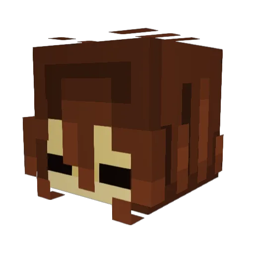 DeterminedVee Minecraft avatar head, 3D render
