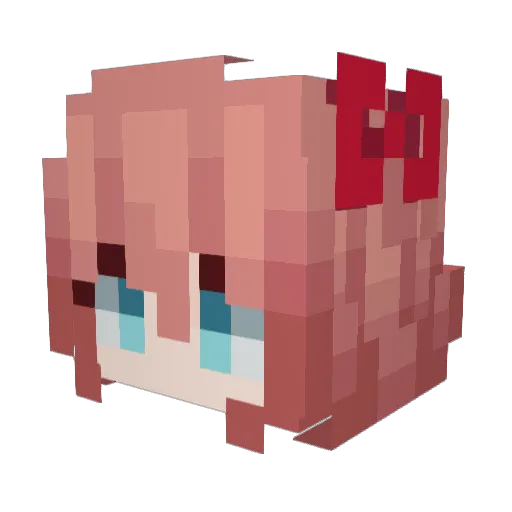 Determxn Minecraft avatar head, 3D render
