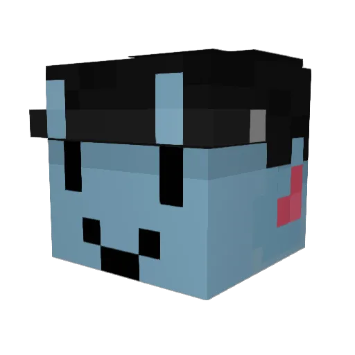 Deth243 Minecraft avatar head, 3D render