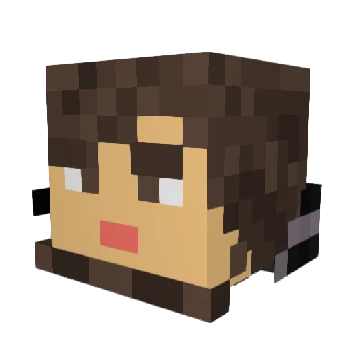 DethScor Minecraft avatar head, 3D render