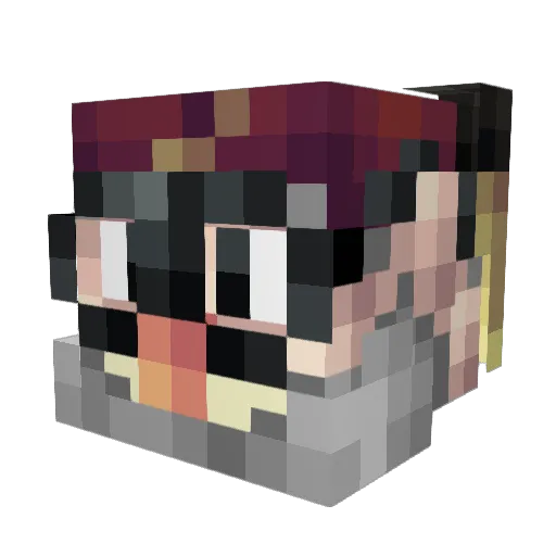 Dethkrieg Minecraft avatar head, 3D render