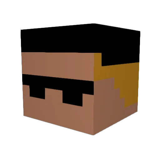 Dethnitemare Minecraft avatar head, 3D render