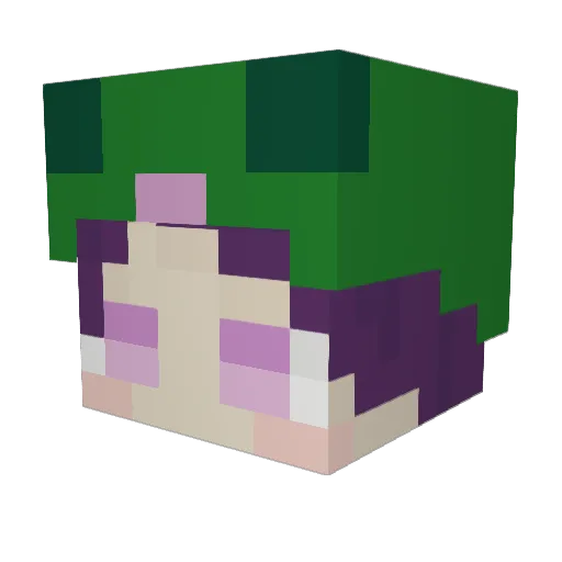 Dethode Minecraft avatar head, 3D render