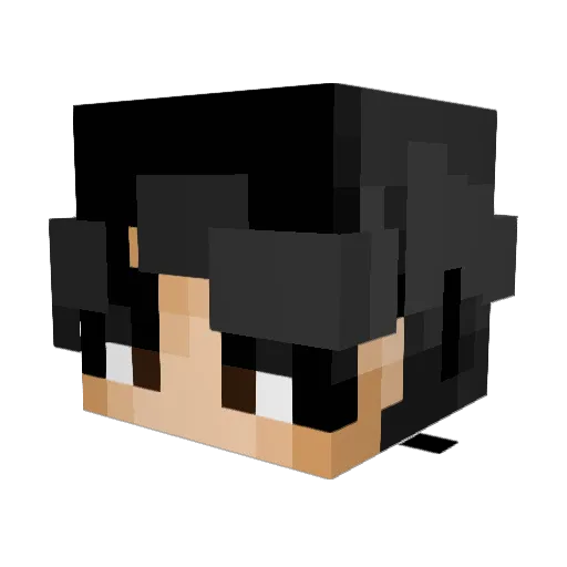 Detholoness Minecraft avatar head, 3D render