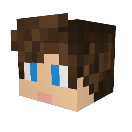 Dethran Minecraft avatar head, 3D render