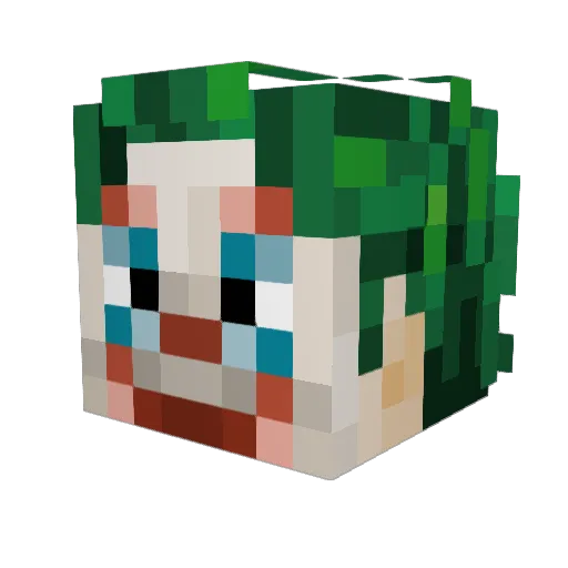 Dethyless Minecraft avatar head, 3D render
