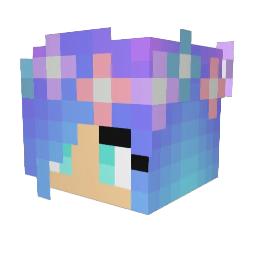 Detimer Minecraft avatar head, 3D render