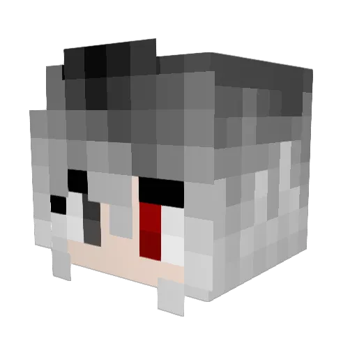 Detius Minecraft avatar head, 3D render