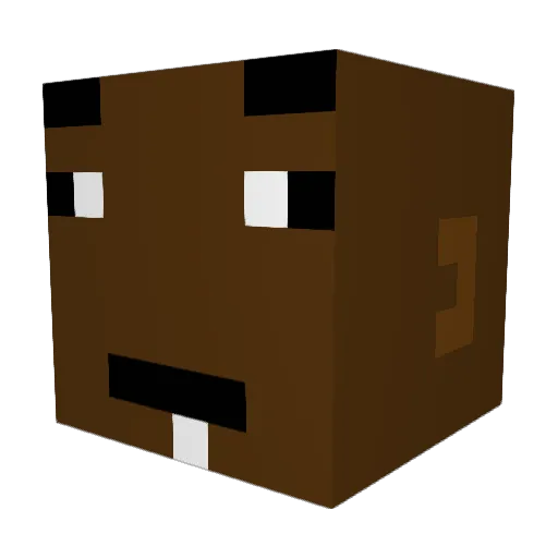 Detnoh Minecraft avatar head, 3D render