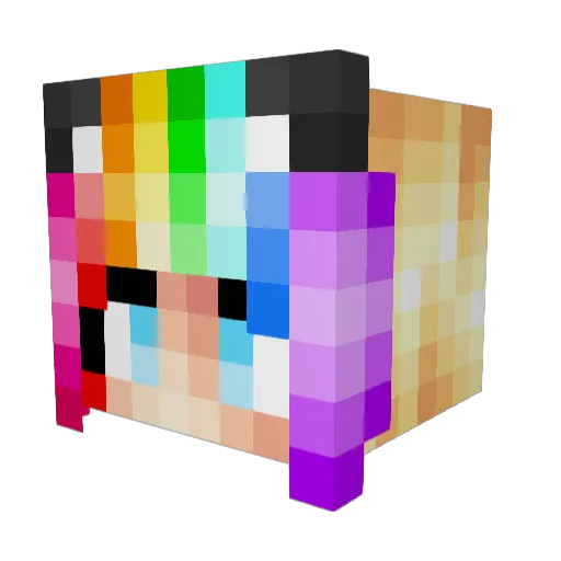 Detol98 Minecraft avatar head, 3D render