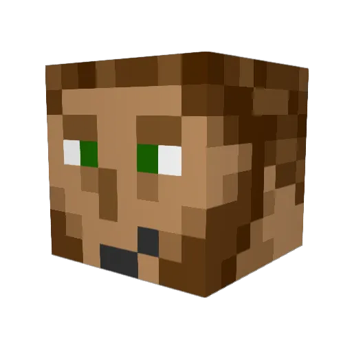 Detomaru Minecraft avatar head, 3D render