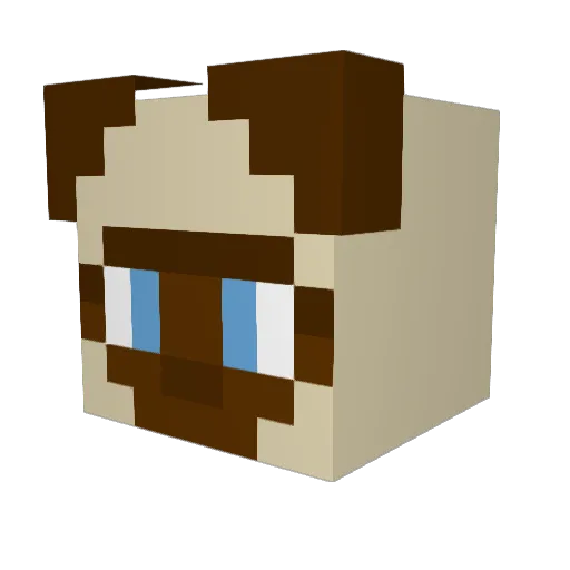 Detomoni Minecraft avatar head, 3D render