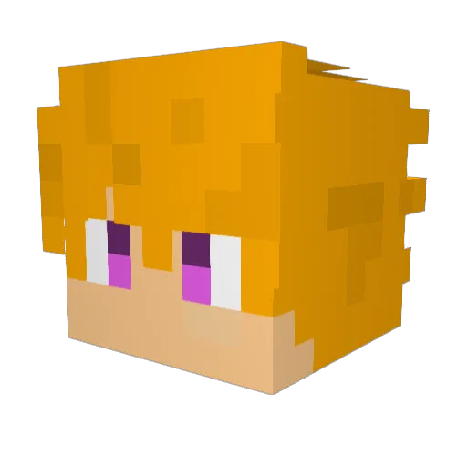 DetonaRZ Minecraft avatar head, 3D render