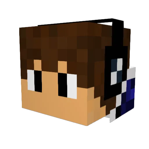Detoneitor30 Minecraft avatar head, 3D render