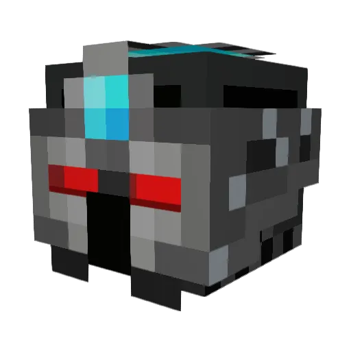 Detonized Minecraft avatar head, 3D render