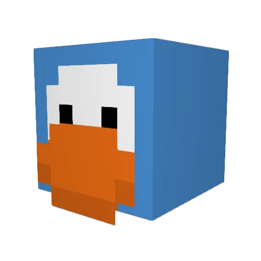 Detoql Minecraft avatar head, 3D render