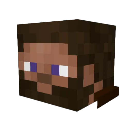 Detower Minecraft avatar head, 3D render