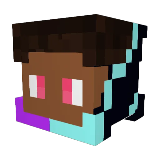 Detoxdep Minecraft avatar head, 3D render