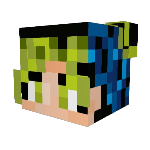 Detrakeur_ Minecraft avatar head, 3D render