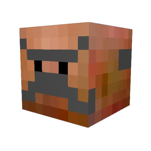 Detrimentality Minecraft avatar head, 3D render