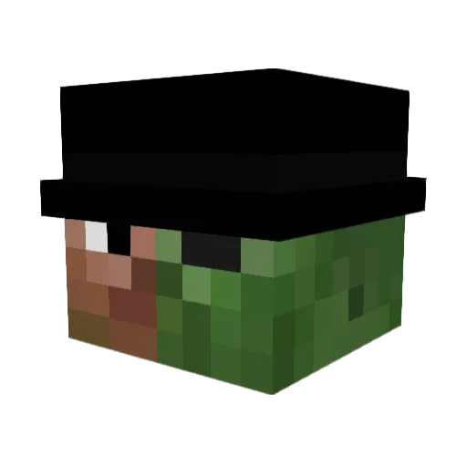 Detsii Minecraft avatar head, 3D render