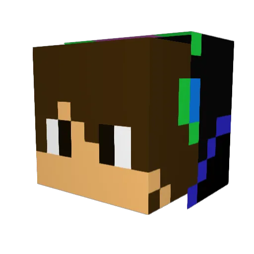 DeuceCoupe Minecraft avatar head, 3D render