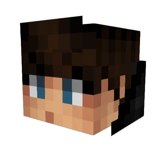 Deurc Minecraft avatar head, 3D render