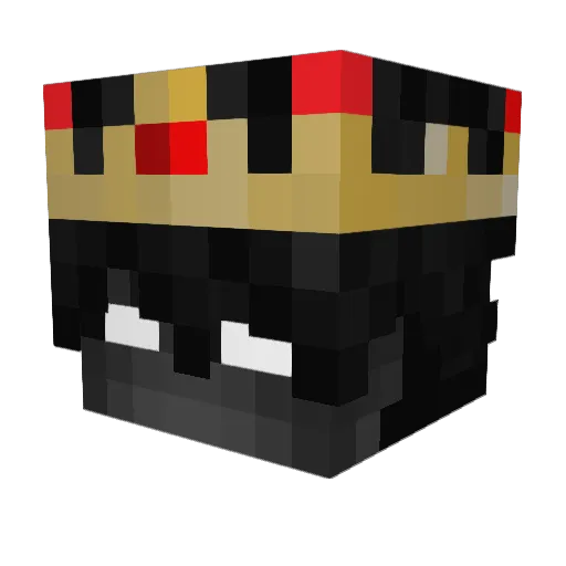 DeusAshura Minecraft avatar head, 3D render