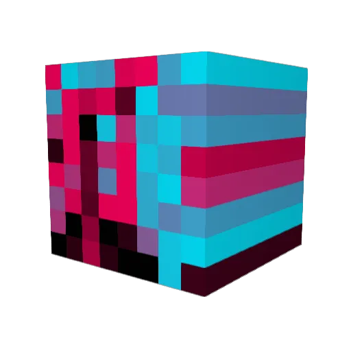 DeusAuri Minecraft avatar head, 3D render