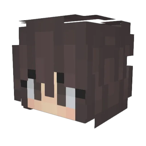 DeusDeCaedes Minecraft avatar head, 3D render