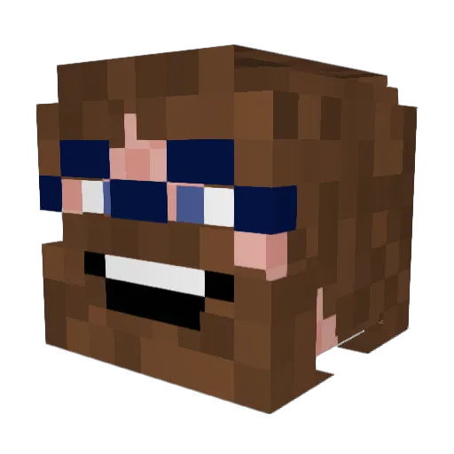DeusEcks Minecraft avatar head, 3D render