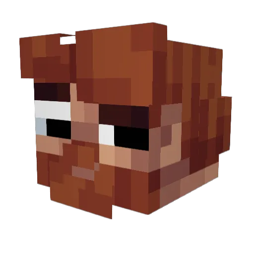 DeusExMachlne Minecraft avatar head, 3D render