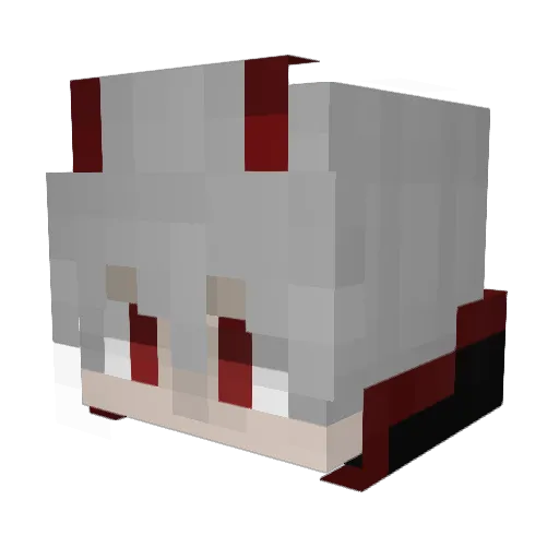 DeusLuxuria Minecraft avatar head, 3D render