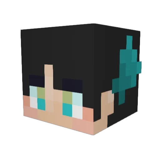 DeusMaris Minecraft avatar head, 3D render