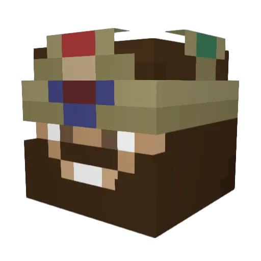 DeusModus Minecraft avatar head, 3D render