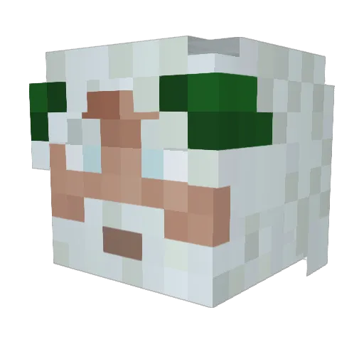 DeusVeult Minecraft avatar head, 3D render