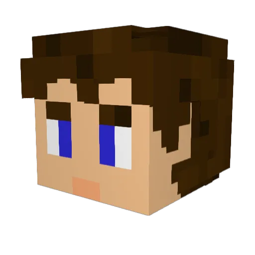 DeutschePeitsche Minecraft avatar head, 3D render