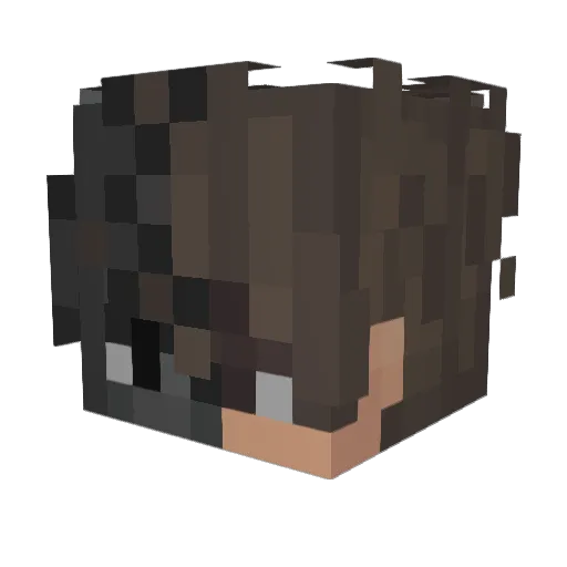 Deuva Minecraft avatar head, 3D render