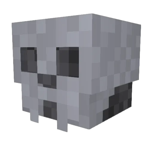 Deuxen Minecraft avatar head, 3D render