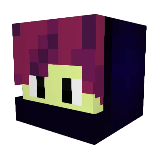Dev1s Minecraft avatar head, 3D render