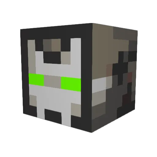 Dev438 Minecraft avatar head, 3D render