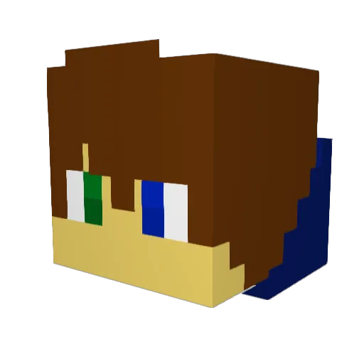 Dev901 Minecraft avatar head, 3D render