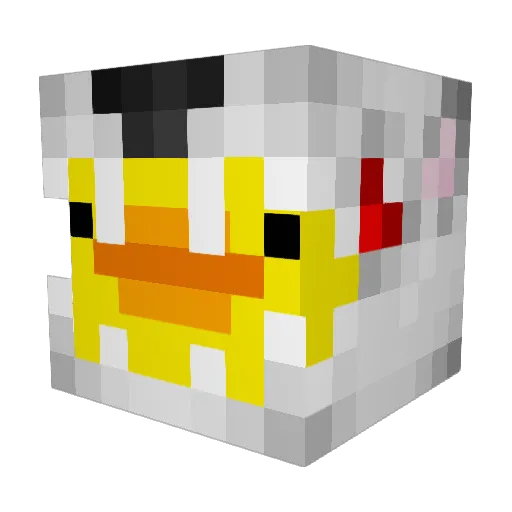 DevAja Minecraft avatar head, 3D render