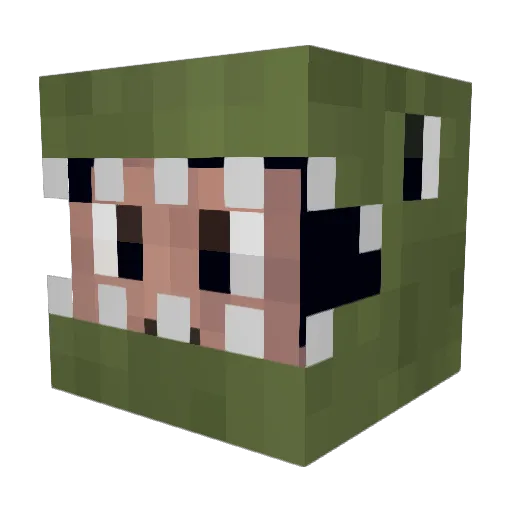 DevArts Minecraft avatar head, 3D render
