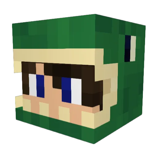 DevHansern Minecraft avatar head, 3D render